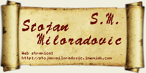 Stojan Miloradović vizit kartica